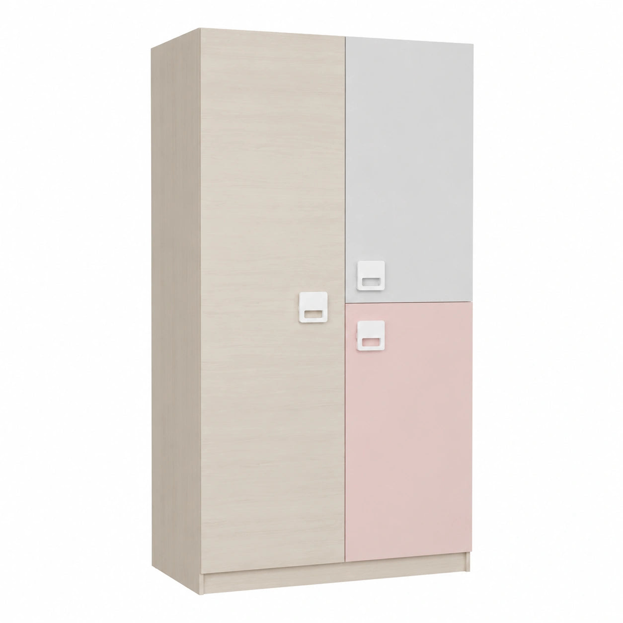 Armadio per Cameretta 3 Ante 200x90x52 cm con Barra e Ripiani, Design Salvaspazio