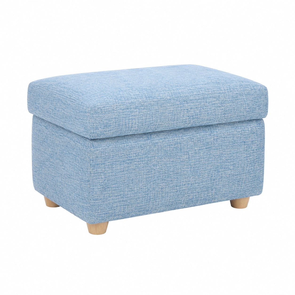 Pouf contenitore in tessuto quadrato per soggiorno e bambini, 8 colori disponibili