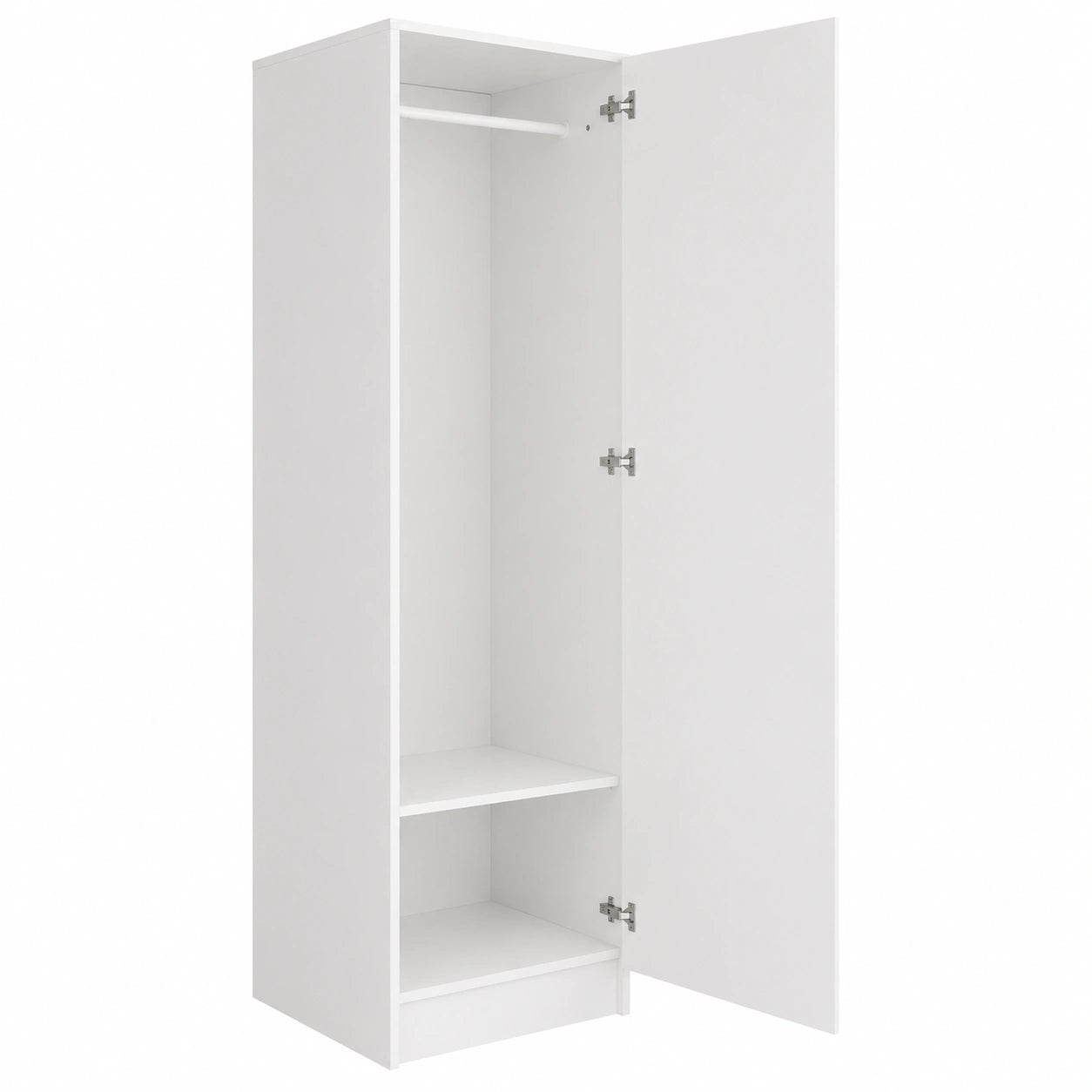 Guardaroba Moderno 1 Anta con Ripiani e Appendiabiti 180x45x60cm per Camera da Letto, Soggiorno e Ingresso