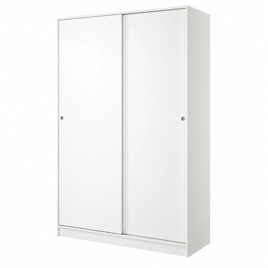 Armadio Noah Bianco Lucido 120x204 cm con Ante Scorrevoli