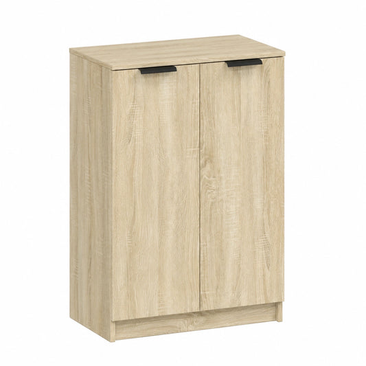 Scarpiera Salvaspazio in Rovere Sonoma con Porta, 59x35x100,5 cm