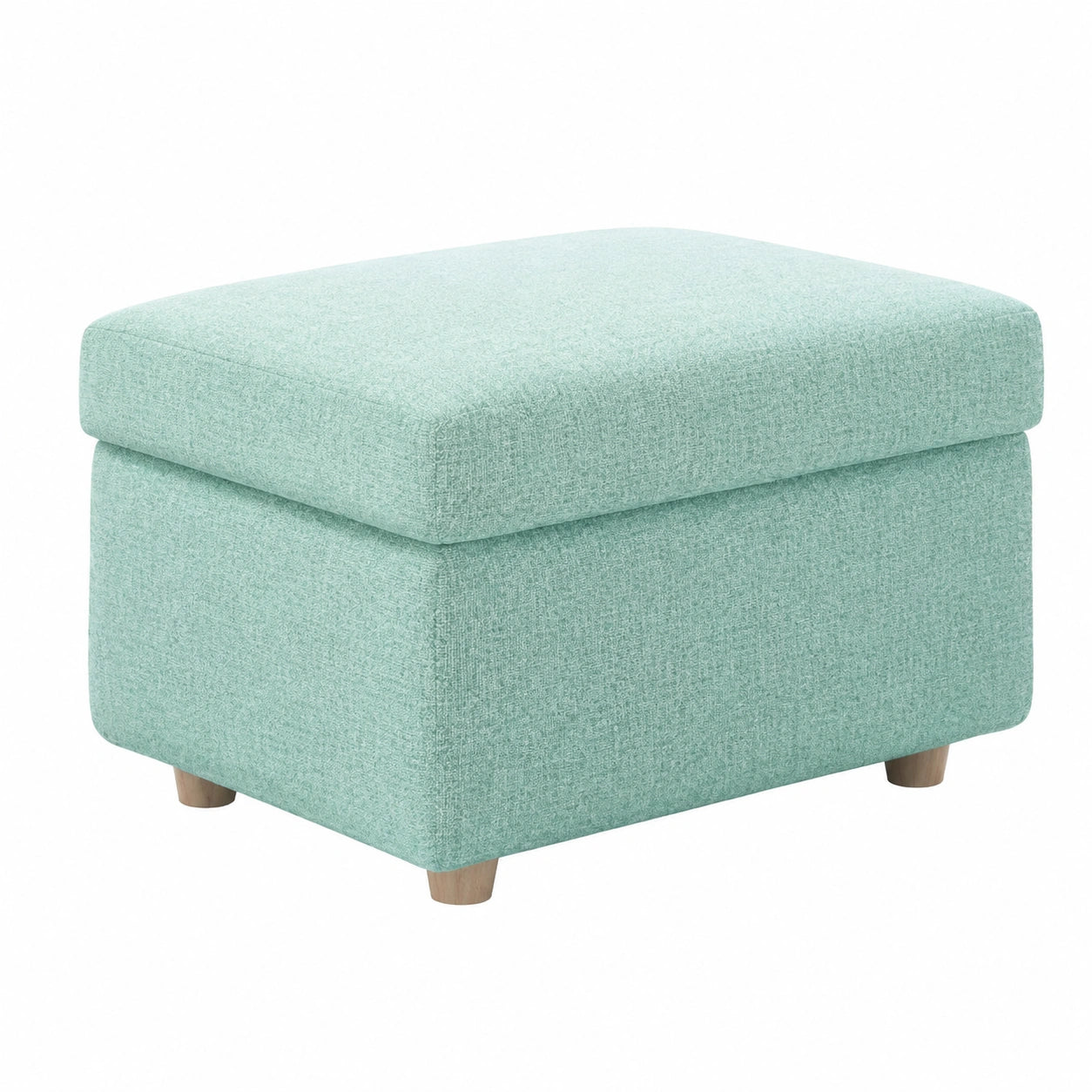 Poggiapiedi verde in tessuto per bambini con cassettiera, ideale per soggiorno e balcone, 60 x 60 x 40 cm