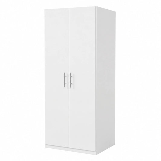 Armadio Doppianta Bianco Opaco per Camera da Letto, Made in Italy, Larghezza 91 cm
