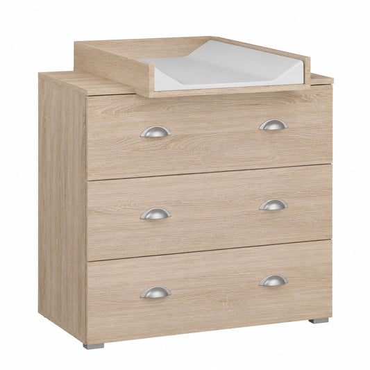Cassettiera Fasciatoio Bimbi MIA con Spazio Ampio in Rovere Sonoma